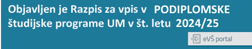 Vpis v podiplomske študijske programe UM